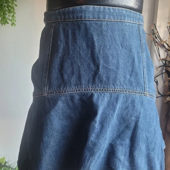 Denim Ruffled Peplum Skirt - Picture 2 of 6